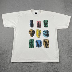 Obey Streetwear Artist Fossil Graphic Shirt XL White Loose Fit Heavyweight White