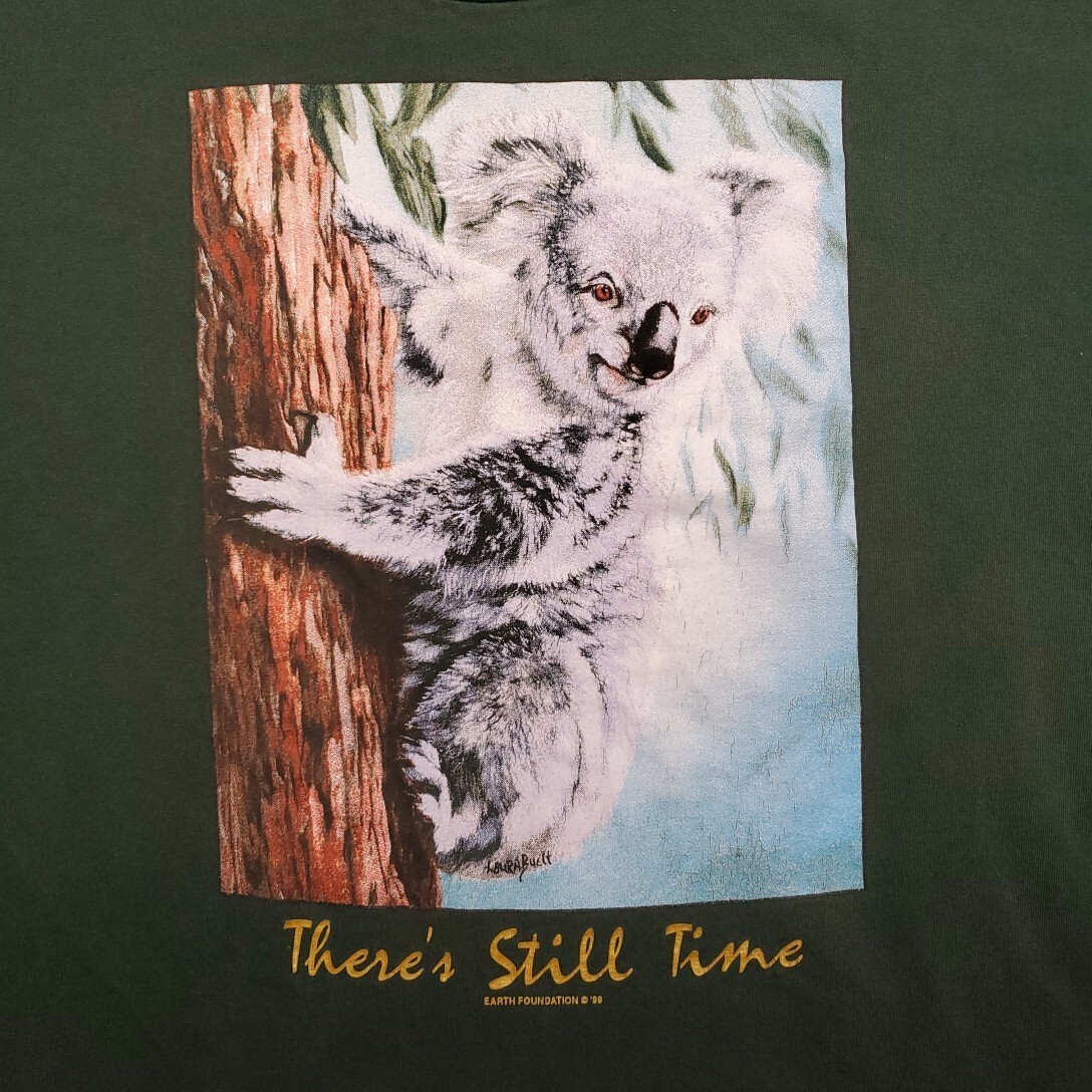 Vintage Koala Shirt Mens XL Green Single Stitch Nature Earth Foundation TEE gallery