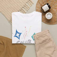 Color Splash Hand Drawn Abstract Graphic T-Shirt