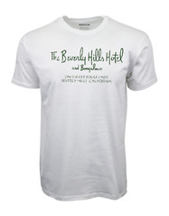 90s BEVERLY HILLS HOTEL & BUNGALOWS GRAPHIC WHITE T-SHIRT
