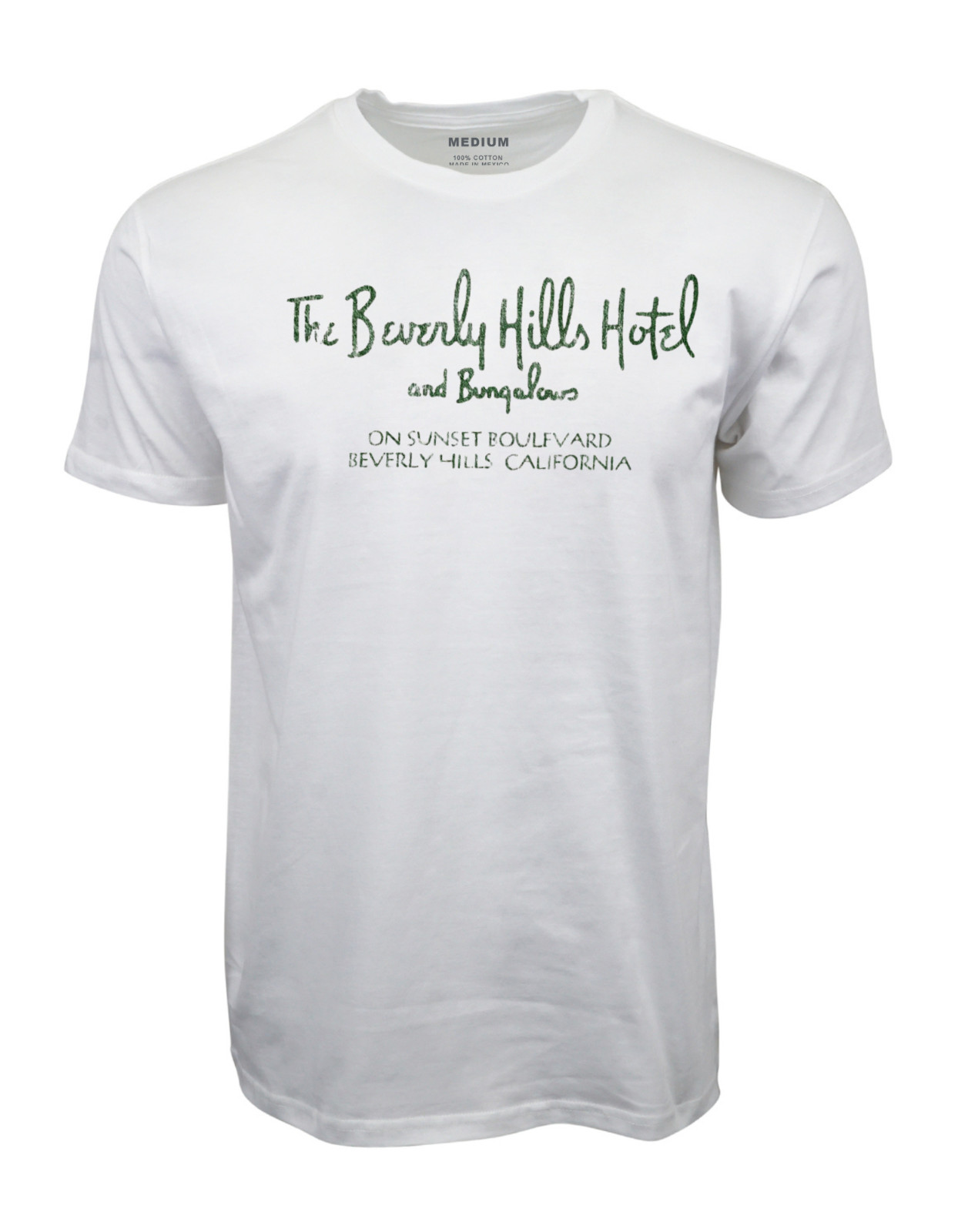 90s BEVERLY HILLS HOTEL & BUNGALOWS GRAPHIC WHITE T-SHIRT