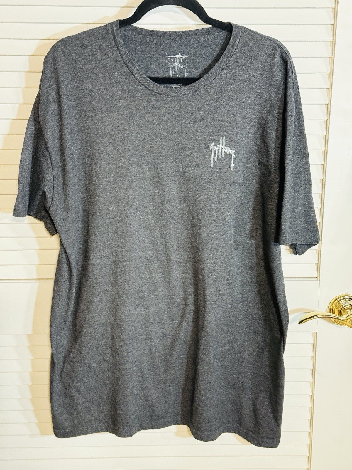 Guy Harvey Men Deep Sea Fishing Size XL Tee Shirt Gray Graphic EUC gallery