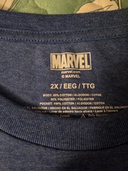 Marvel Comics Mens Denim Blue Spider-Man Pocket Tee T-Shirt 2x