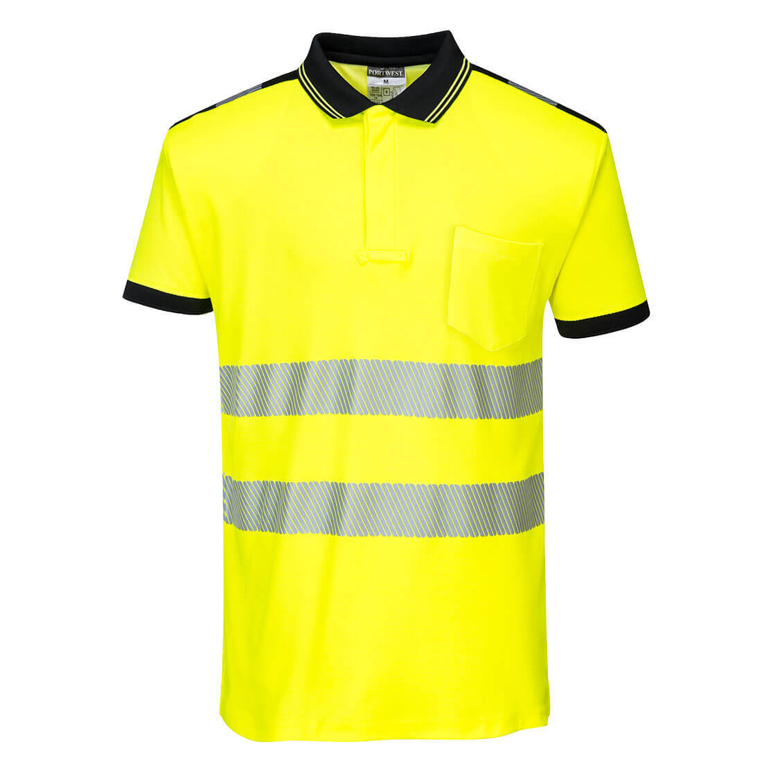 Men's Hi Vis Visibility Polo Shirt Short Sleeve Moisture Wicking Safety Work Top gallery