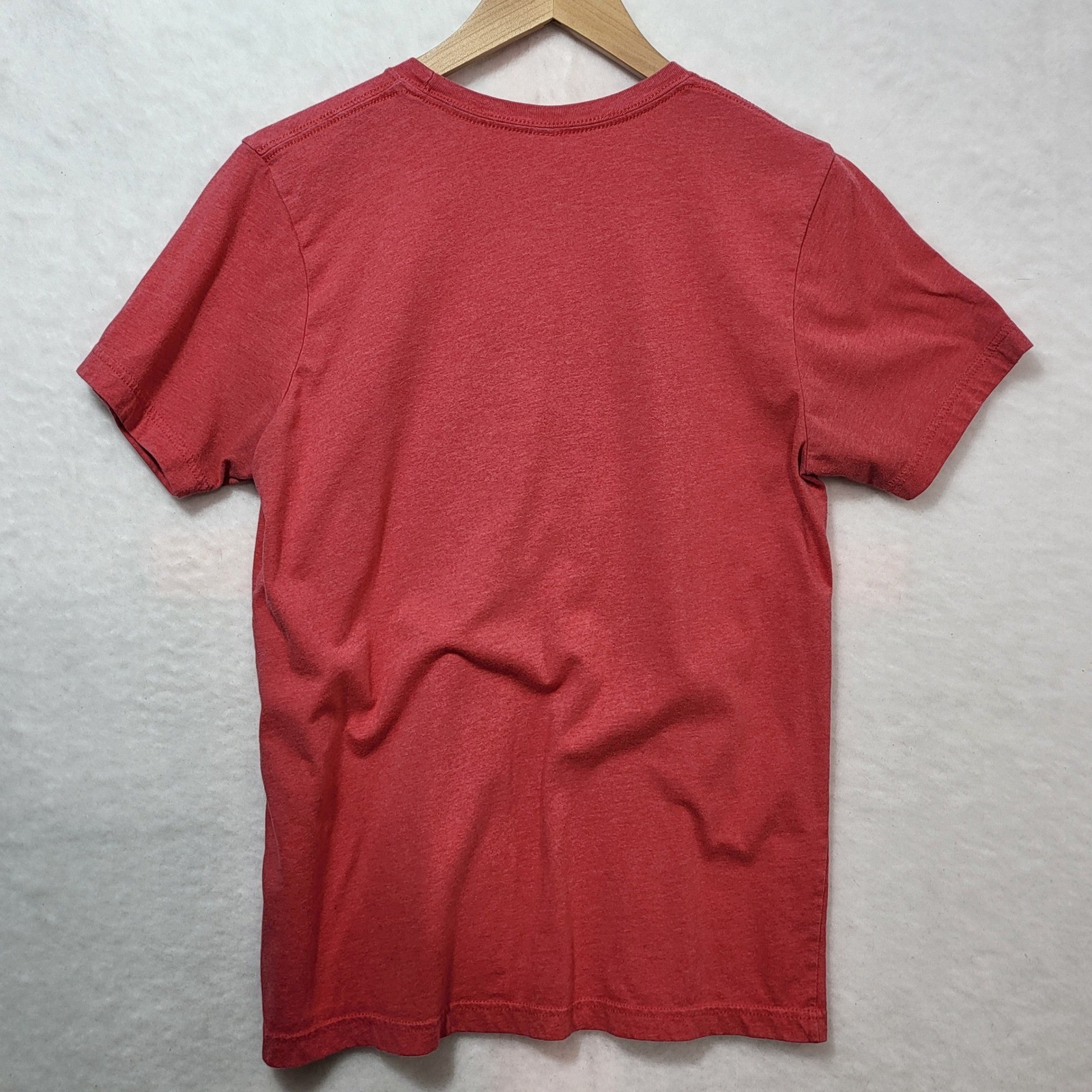 Bella Canvas Mens Medium Heather Red Distressed American Flag Graphic T-Shirt * gallery