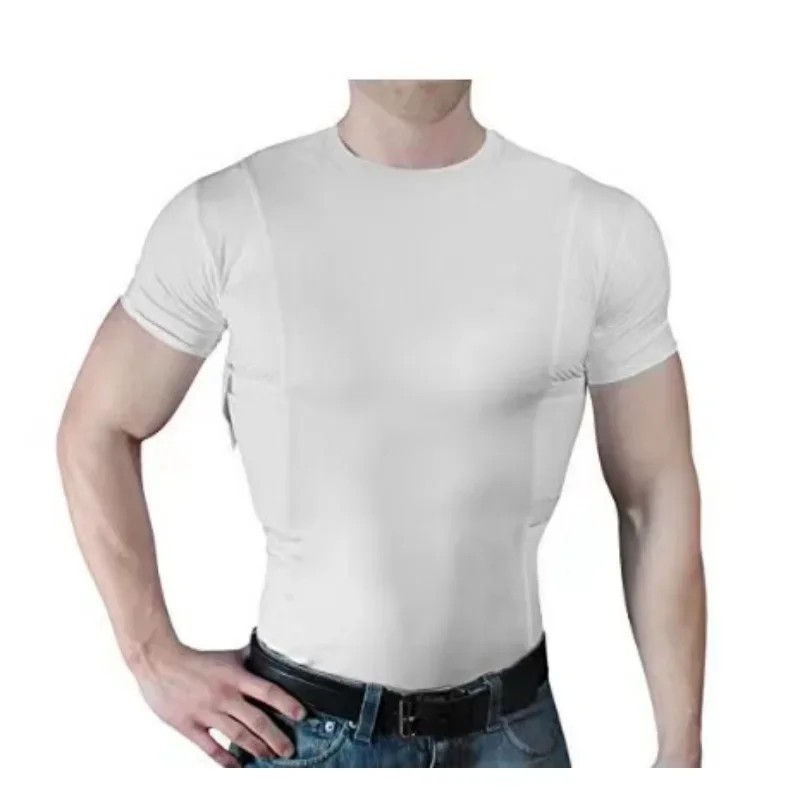 Concealment Clothes Men’S Crew Neck Undercover- Concealed Holster Carry Tops :)