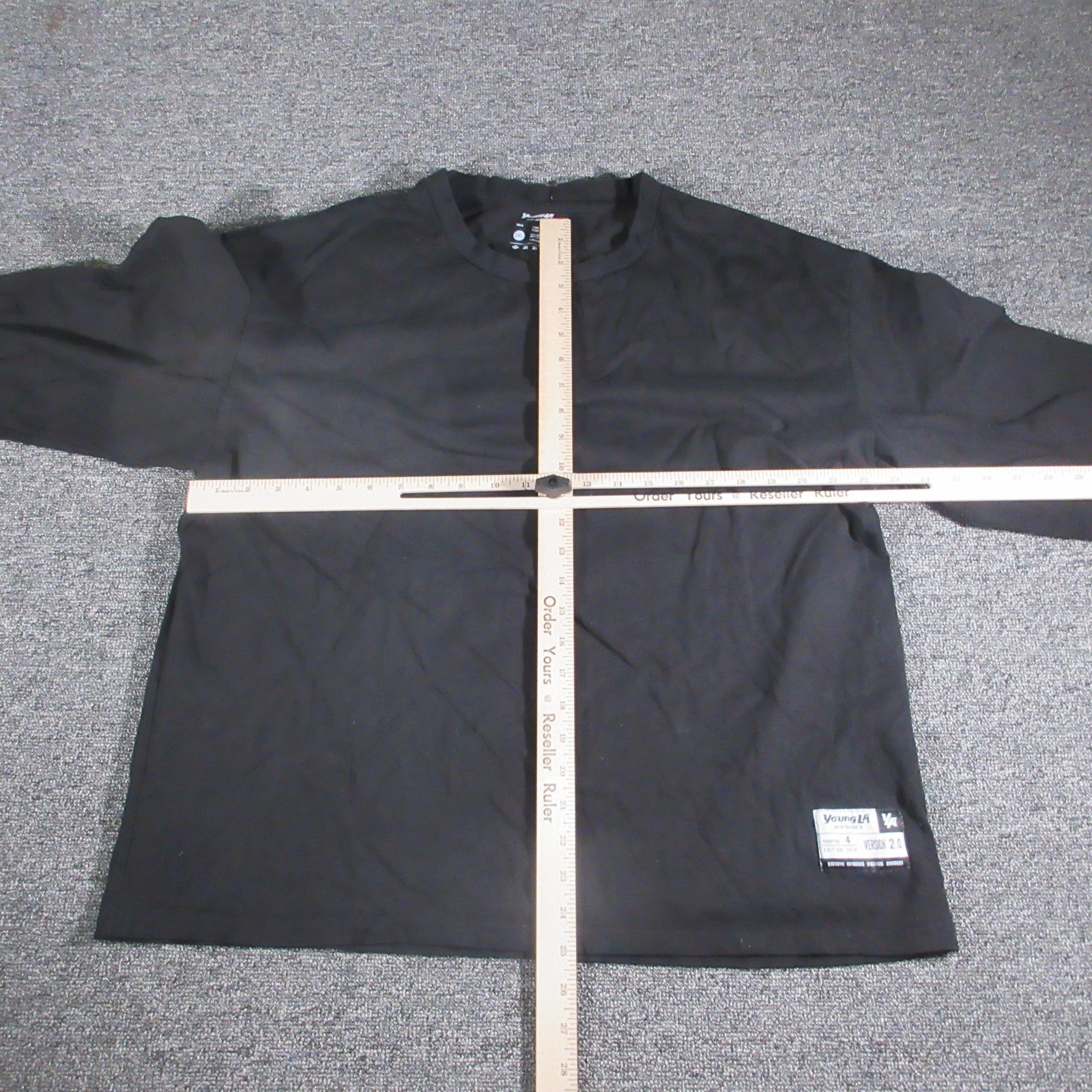 YoungLA Shirt Mens 2XL Black Long Sleeve Los Angeles Graphic Tagless Crewneck gallery