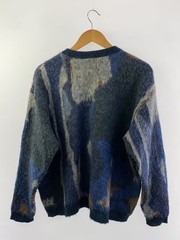 YOKE Knit Sweater (Thick) Size 2 Alpaca Blue All-over Print YK21AW0285S