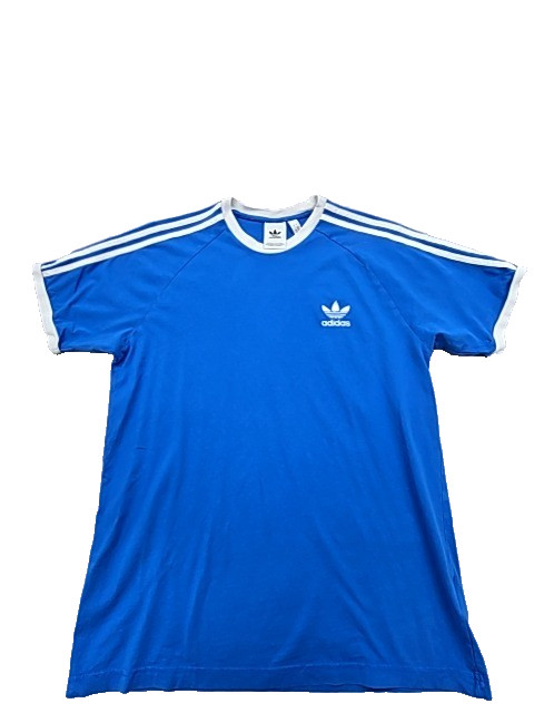 Adidas Mens T-Shirt Blue 3-Stripes XXL Short Sleeve Striped Crew Neck gallery