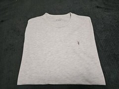 AllSaints Light Gray Short Sleeve Basic Lightweight TShirt SZ Large