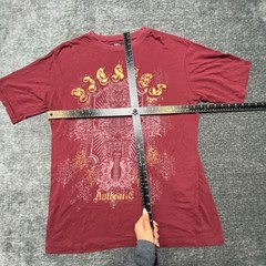 Dickies Authentic T Shirt Mens Large Burgundy Cotton Non Stretch Graphic Print