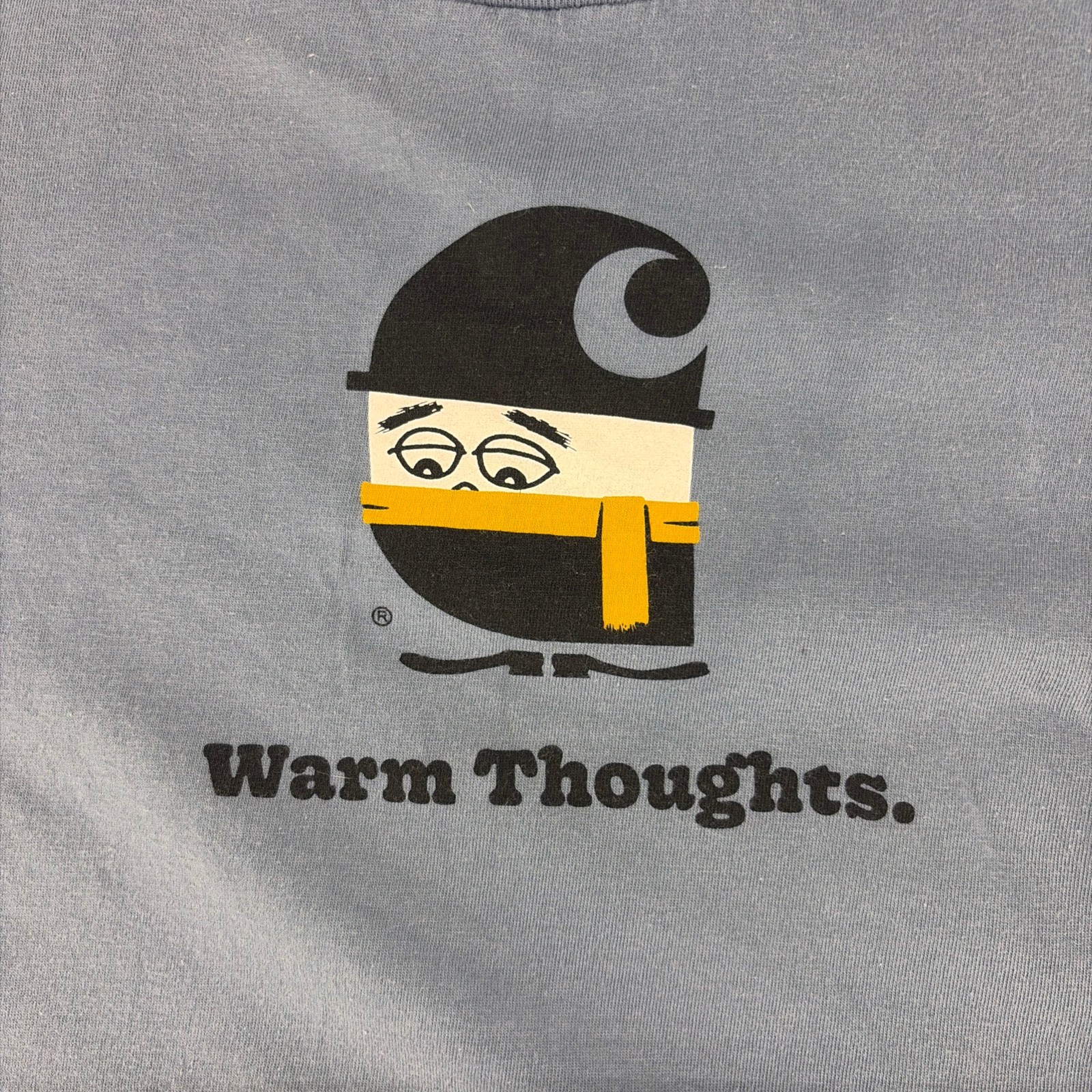Carhartt WIP "Warm Thoughts" Graphic Tee Blue Size Medium Streetwear gallery