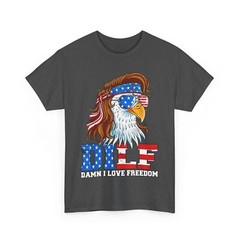 4th of July American Flag Eagle DILF Damn I Love Freedom T-Shirt