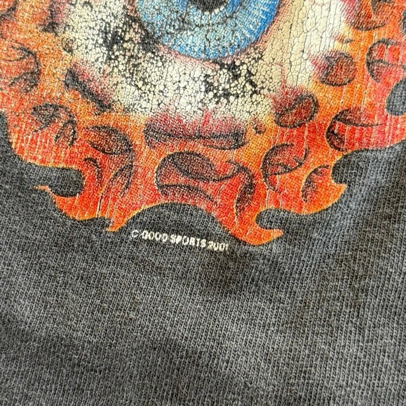 Vintage Y2K Pit Bull Leather Company Thrashed T-Shirt Size XL Faded Double Sided gallery