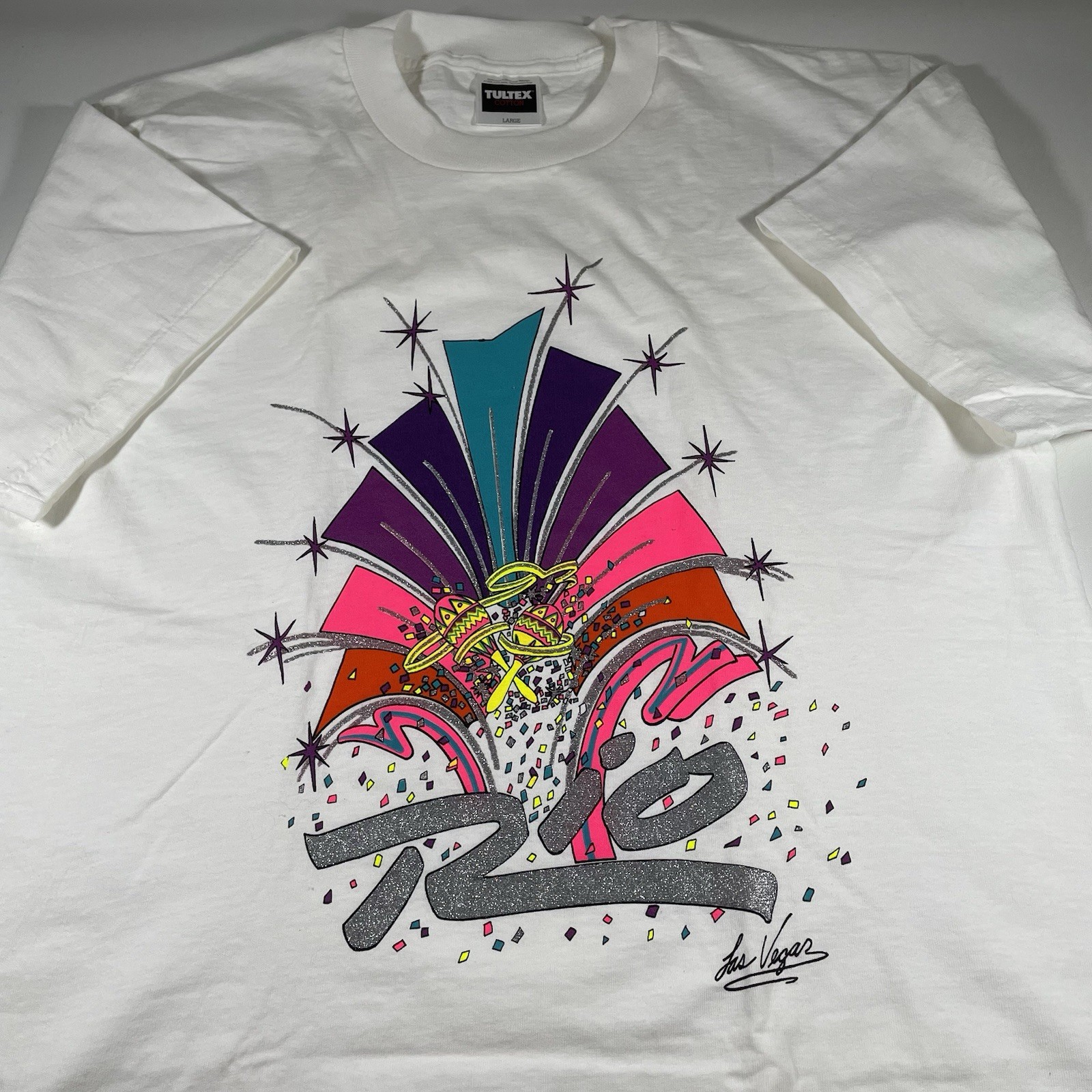 Vtg 90s Rio Las Vegas T Shirt L Graphic Hotel Casino Single Stitch Mens White gallery