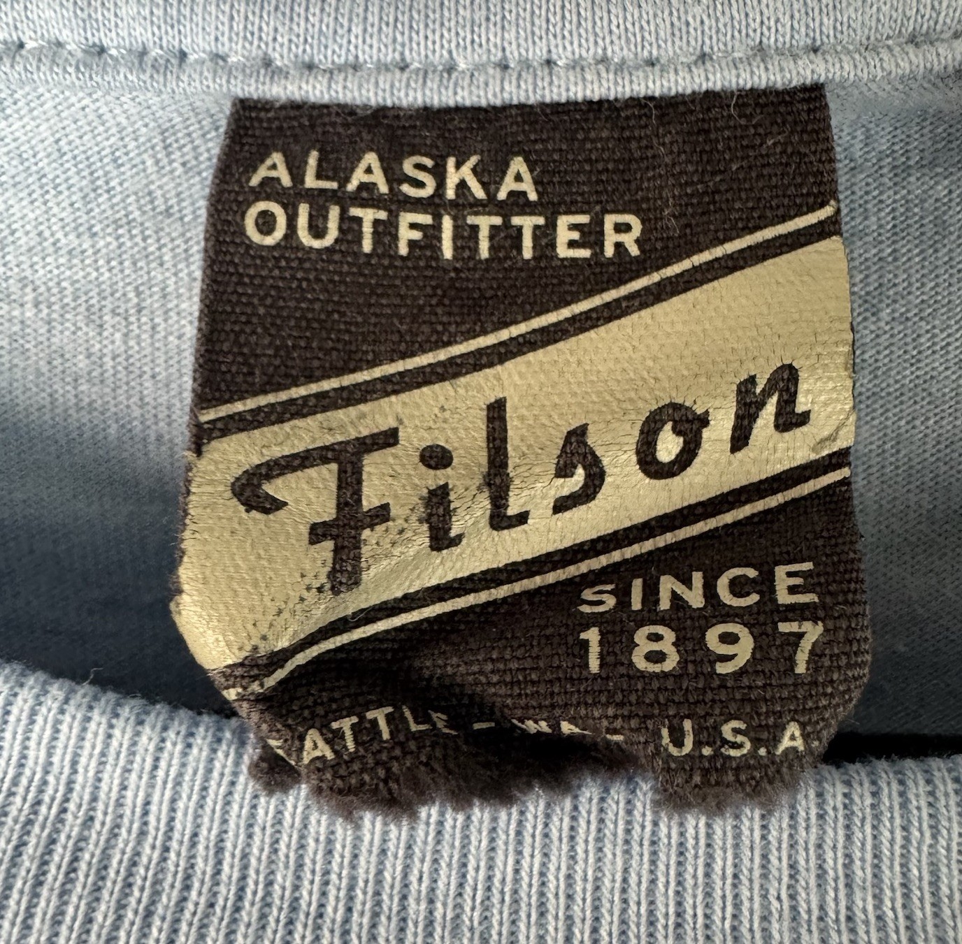 C.C. Filson Co. Buckshot Men's Tee T Shirt XL Light Blue Alaska Outfitters gallery