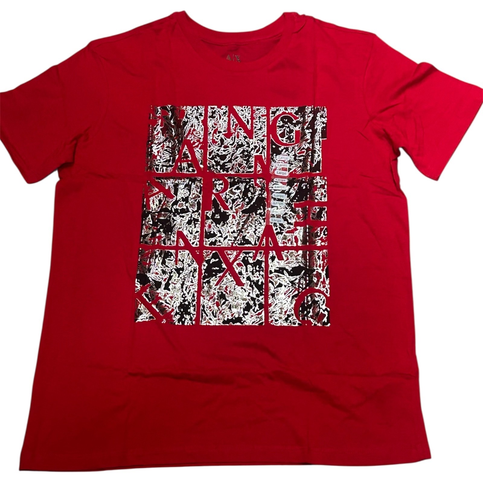 ARMANI EXCHANGE Red AX-19 Short Sleeve Slim Fit Designer Mens T-shirt LARGE NWT gallery