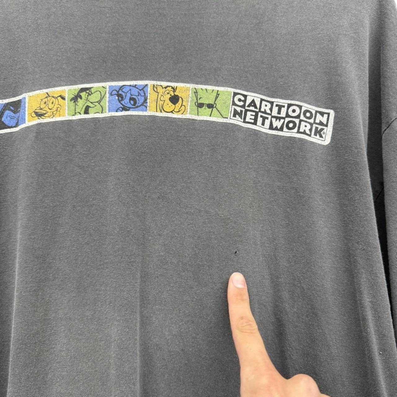Vintage 90’s Cartoon Network Box Logo Faded Promo T-Shirt Size XL gallery
