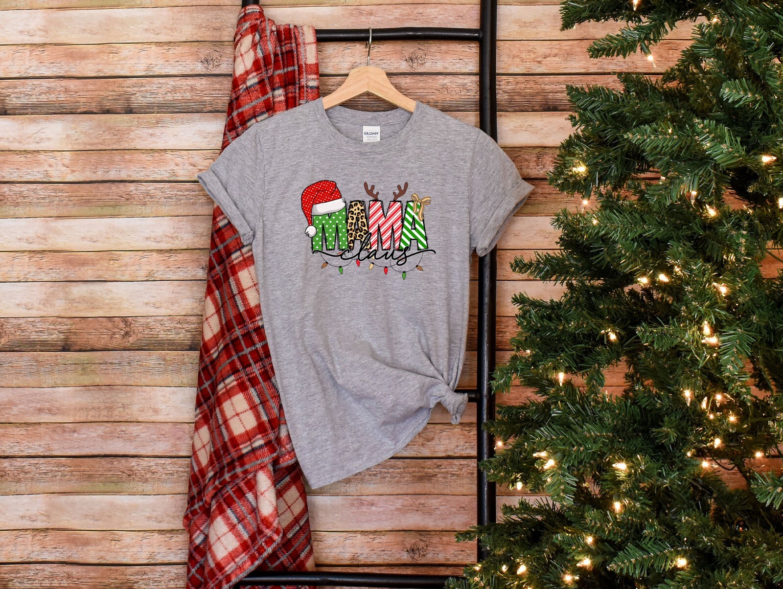Mama Claus Shirt, Christmas Gift For Mom, New Year Family Tshirt, Christmas Tee gallery
