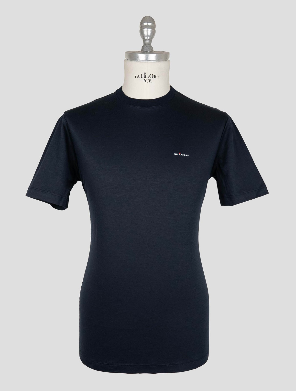 NEW KITON BLUE NAVY COTTON T-SHIRT EU 56 – US 46 – 2XL KMZ54