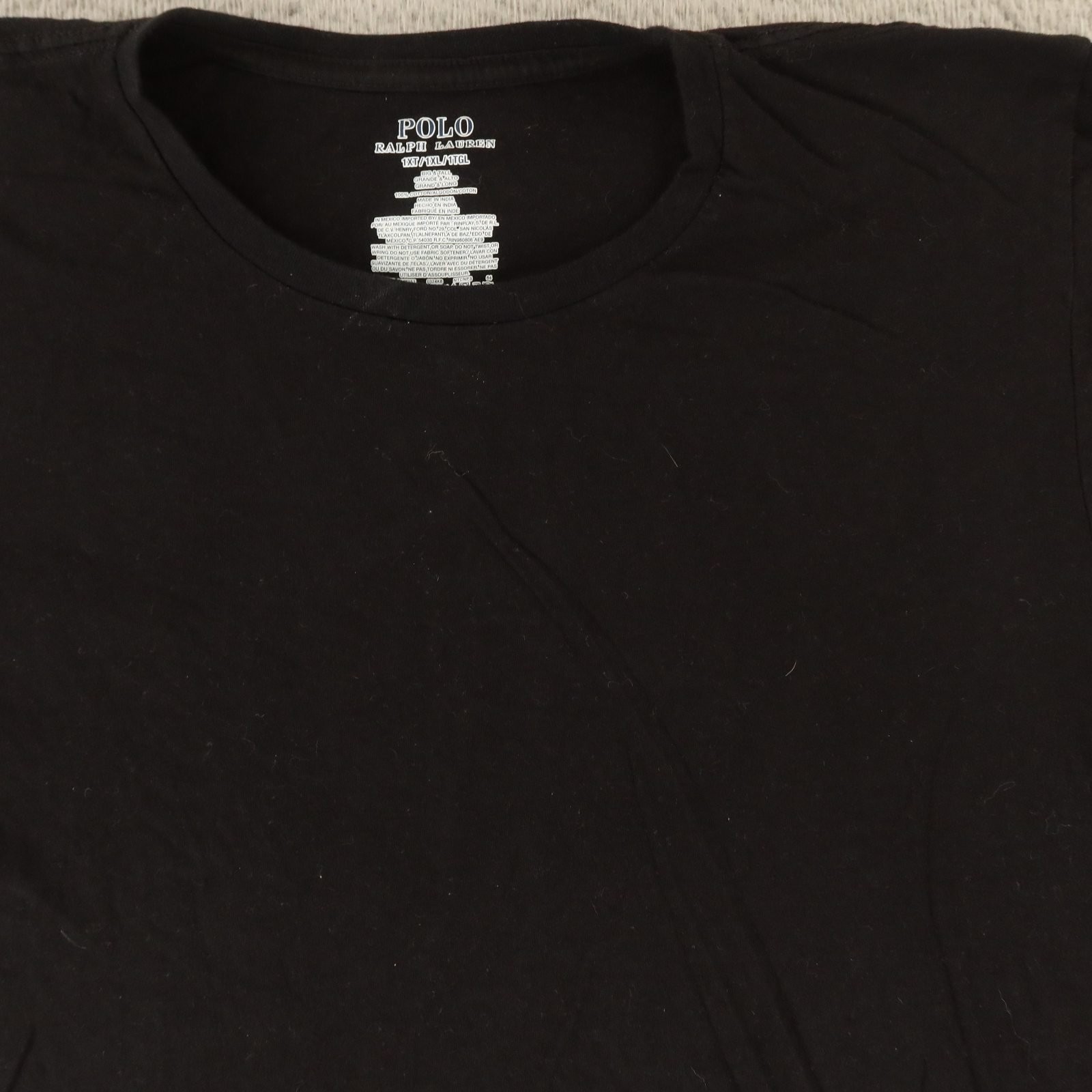 Polo Ralph Lauren Shirt Mens XLT XL Black 100% Cotton Big & Tall 1XL gallery
