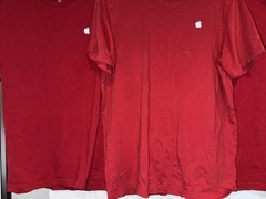APPLE Official MAC Computer Employee RED Tech Staff T-Shirt Lot of 3 Medium