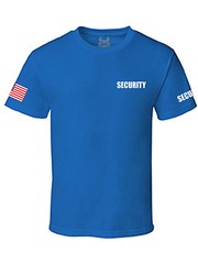 NW MEN’S PRINTED SECURITY STAFF USA FLAG POLICE FUNNY CUSTOM HALLOWEEN T-SHIRT