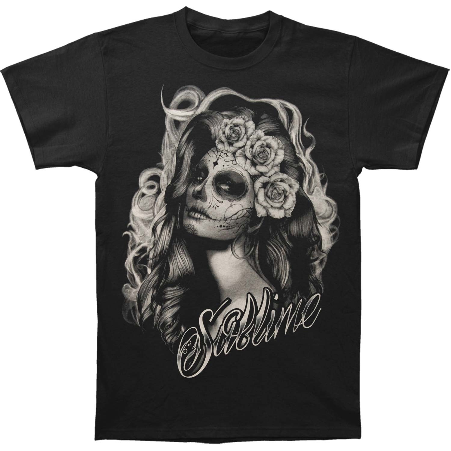 Men's Sublime Sugar Skull Princess Mens T Slim Fit T-shirt X-Large Black gallery