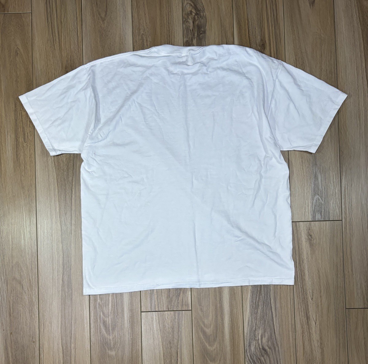 Vintage White Blank Shirt Jerzees Heavyweight Cotton Short Sleeve Tee 90s 2XL gallery