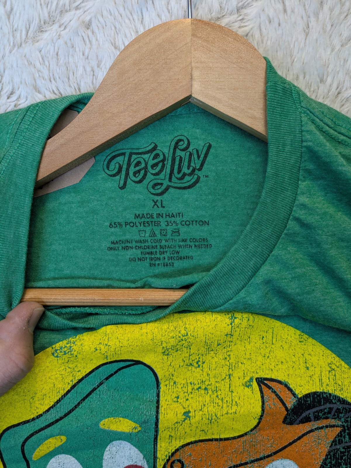 Tee Luv Gumby and Pokey Men's T-Shirt XL Green Distressed Retro Graphic Vintage gallery