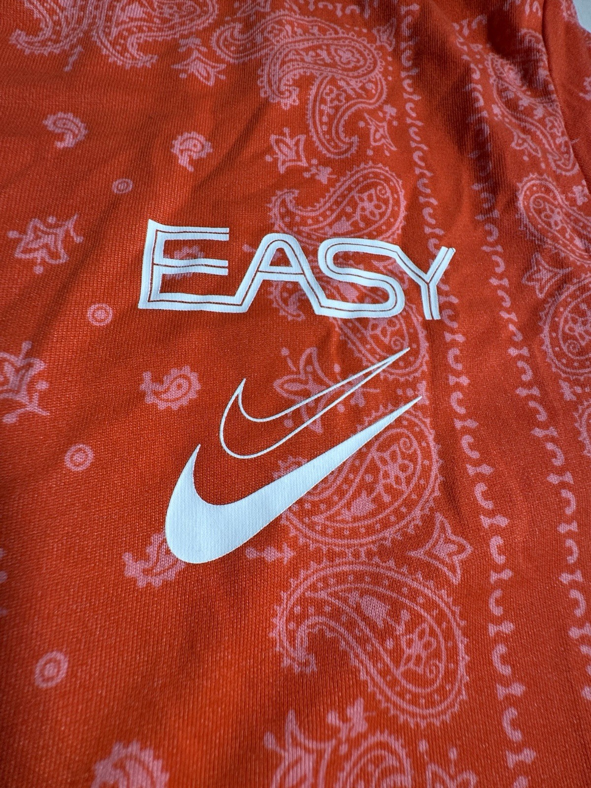 Pre Owned Kevin Durant Nike Dri Fit Paisley KD T Shirt Red Orange Men Size XL gallery