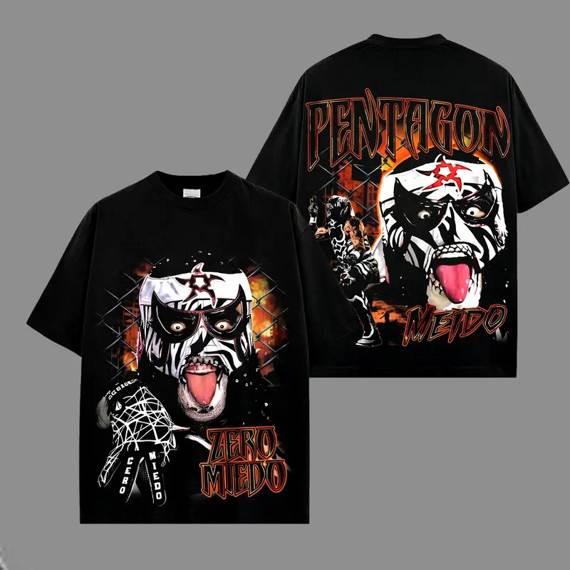 Vintage Penta El Zero Miedo WWE Legend Heavy Cotton T-Shirt gallery