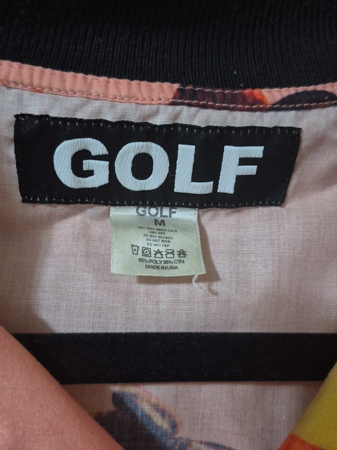 Golf Wang Bumble Bee Short Sleeve Button Up Shirt Tyler The Creator Mens Medium gallery