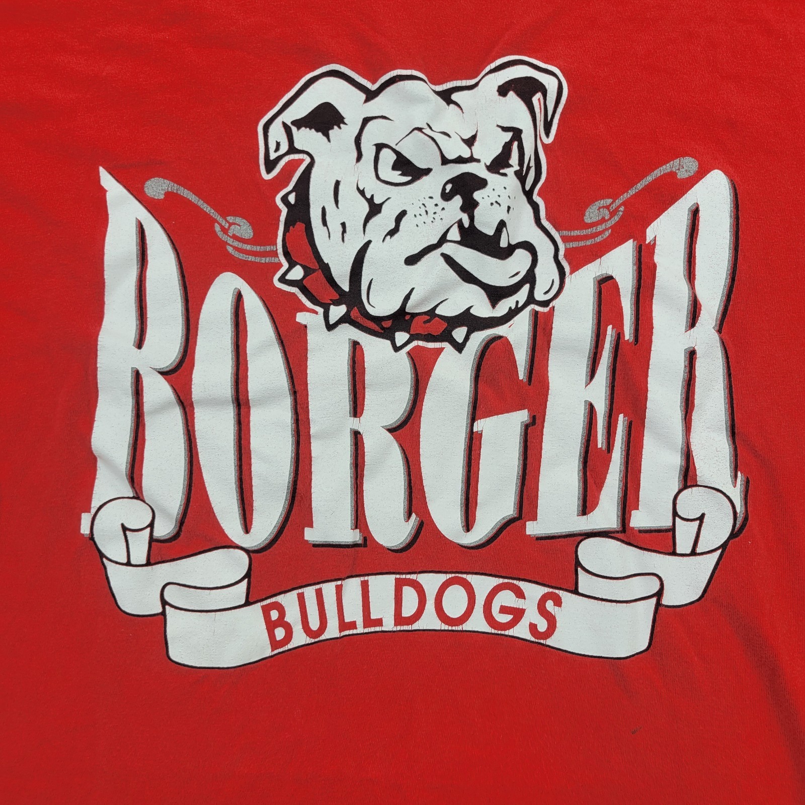 Dodger VTG Shirt Mens XL Red Borger Bulldogs Graphic USA Short Sleeve gallery