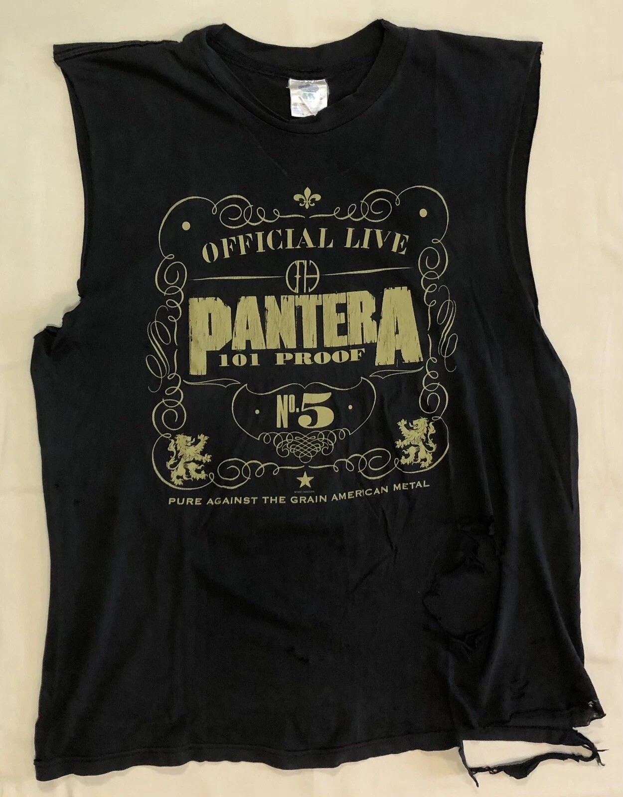 1998 Pantera Shirt 101 Proof Official Live Tour Sz Large 2-sided Metal Dimebag
