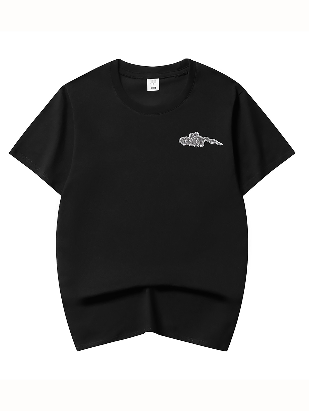Niepce Men's Cloud Dragon Embroidery Tee Japanese Streetwear T-Shirt gallery