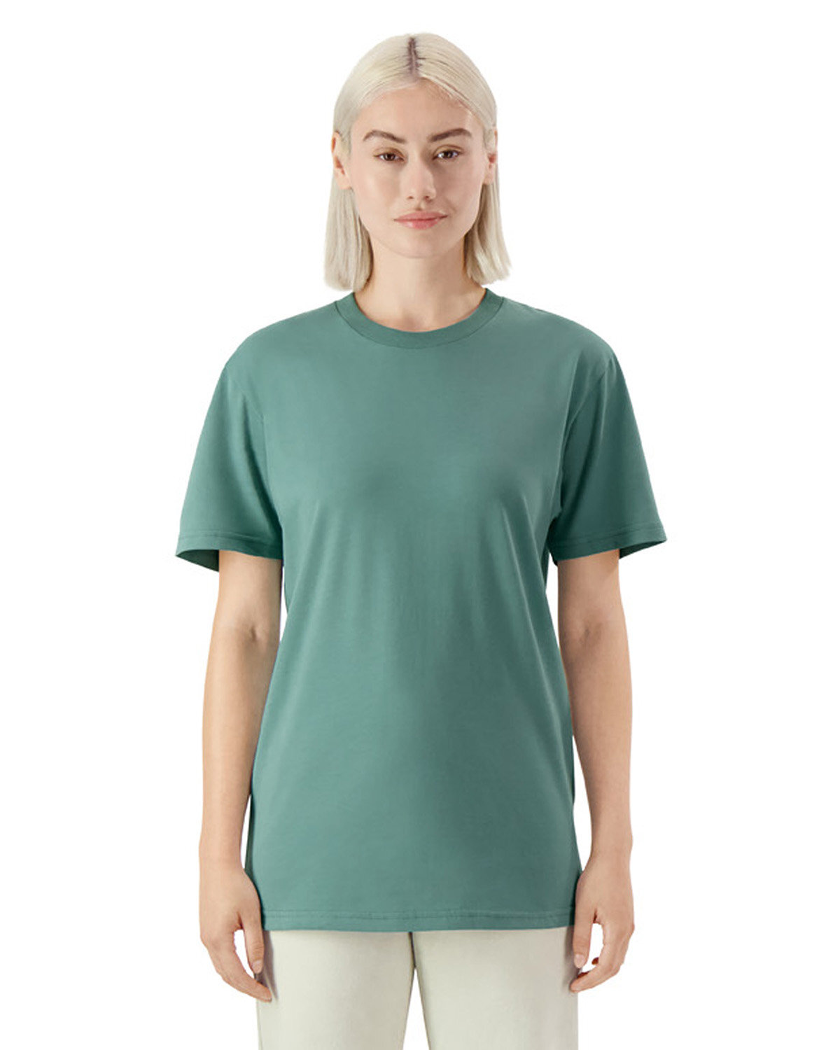 Pack Of 2 American Apparel 5389 Unisex Ring Spun Sueded Stylish Plain T-Shirt gallery