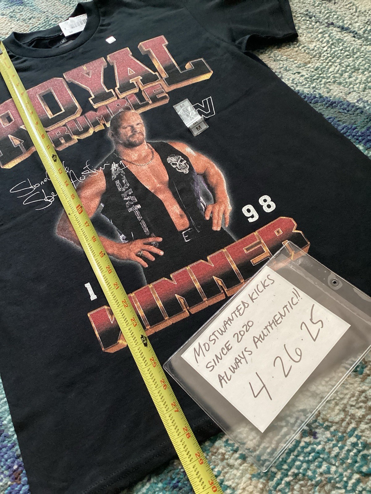 NWT WWE Legends 1998 Royal Rumble Stone Cold Steve Austin T-Shirt Men’s Sz M gallery