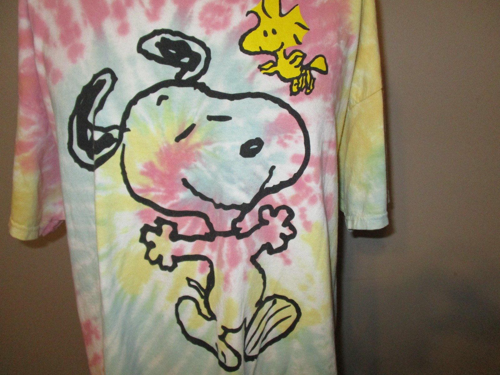 LOVE TRIBE SNOOPY WOODSTOCK GRAPHIC TIE DYE 100% COTTON T SHIRT XL FREE SHIPPING gallery