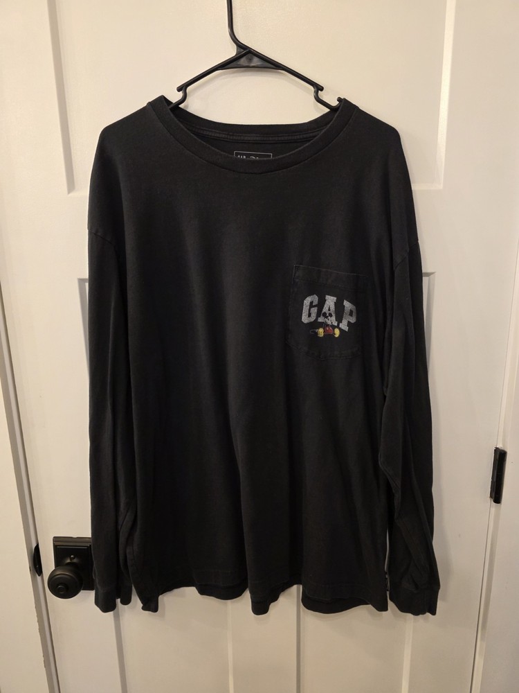 Gap Disney Xl Mickey Mouse Long Sleeve Black Shirt Gender Neutral