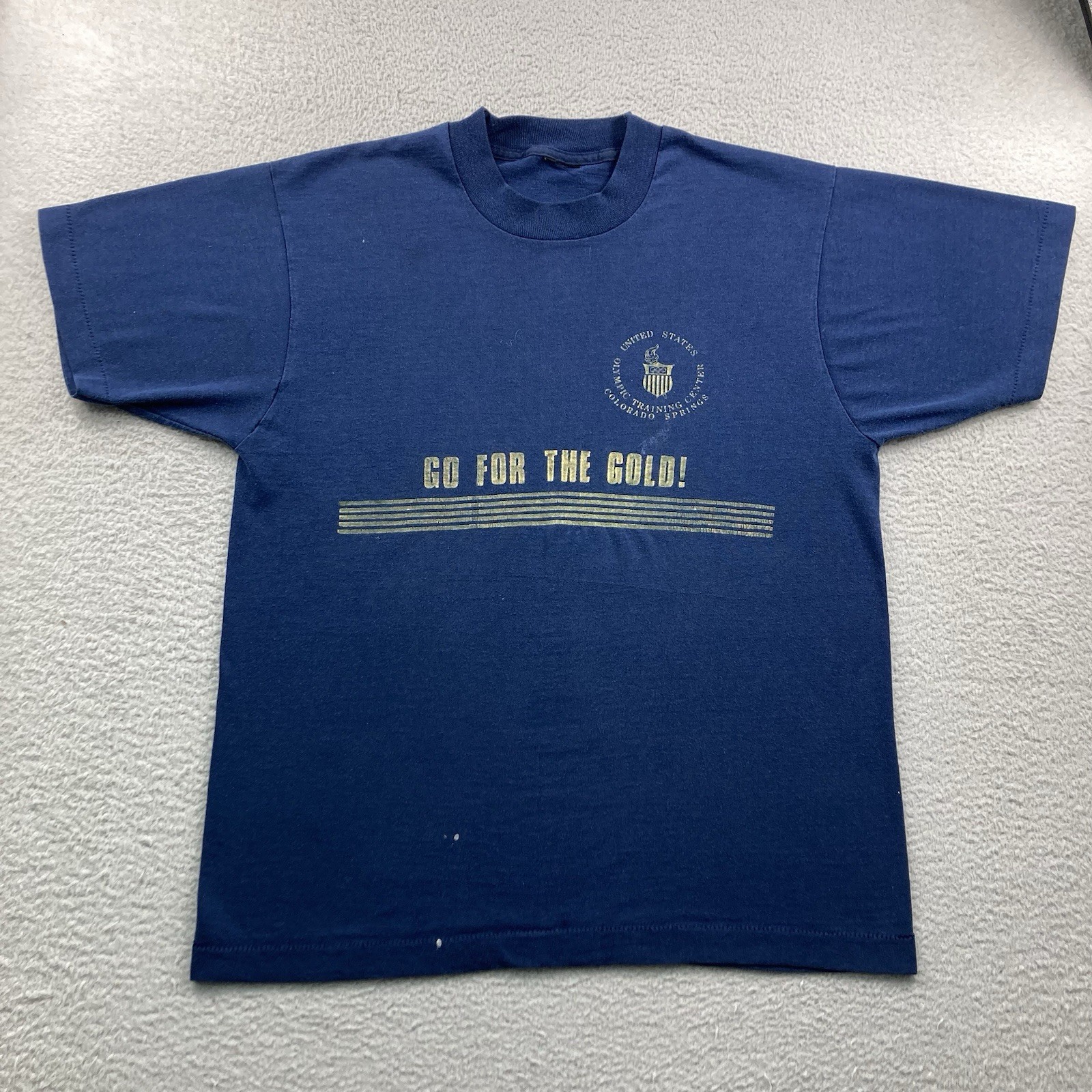Vintage US Olympic Training Center T-Shirt Men Medium Blue Colorado Springs