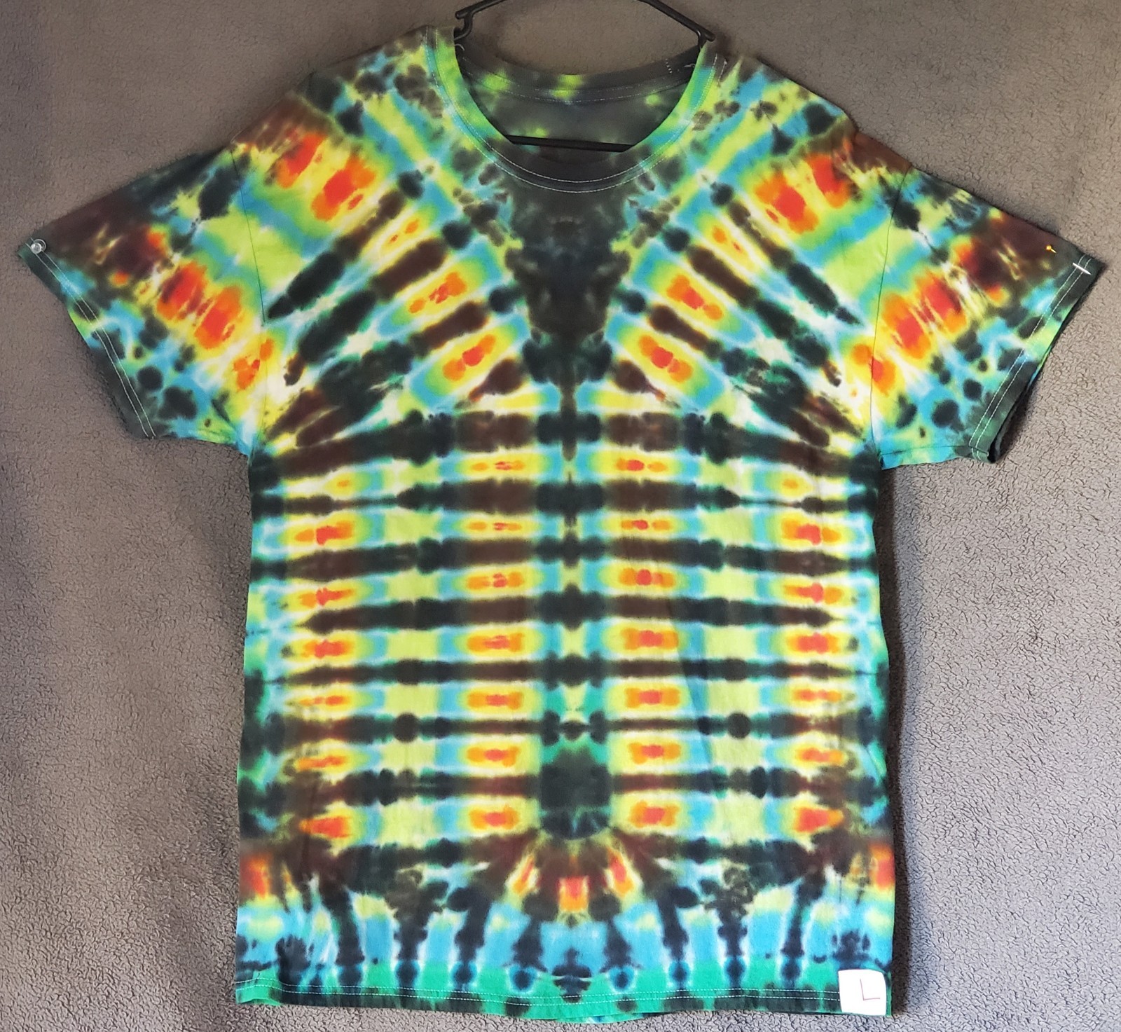HANES SIZE LARGE 100% Cotton Tye Dyed Shirt Pre-washed WON'T FADE VERY SOFT gallery