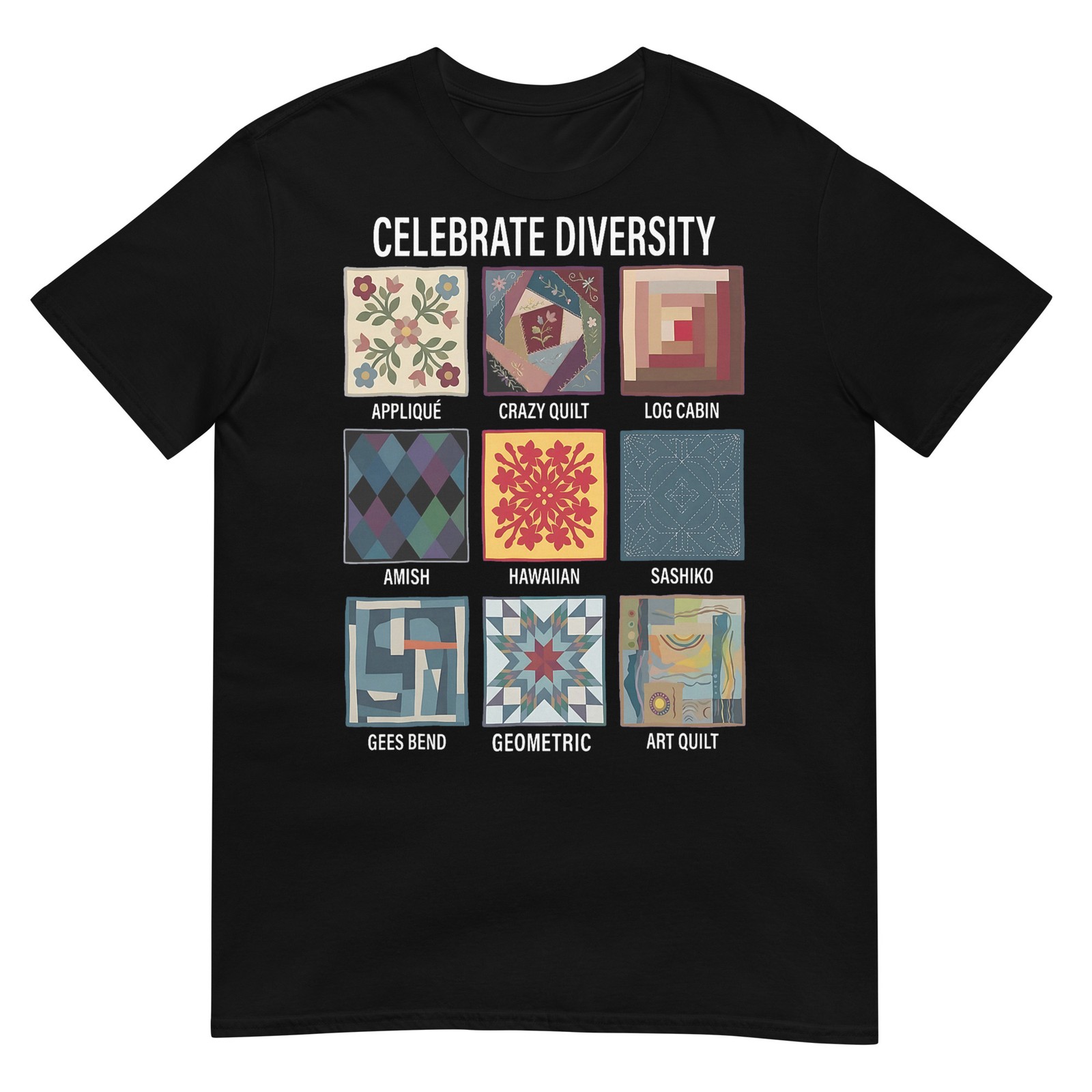Celebrate Diversity Quilting Craft Patchwork Diversity T-Shirt gallery