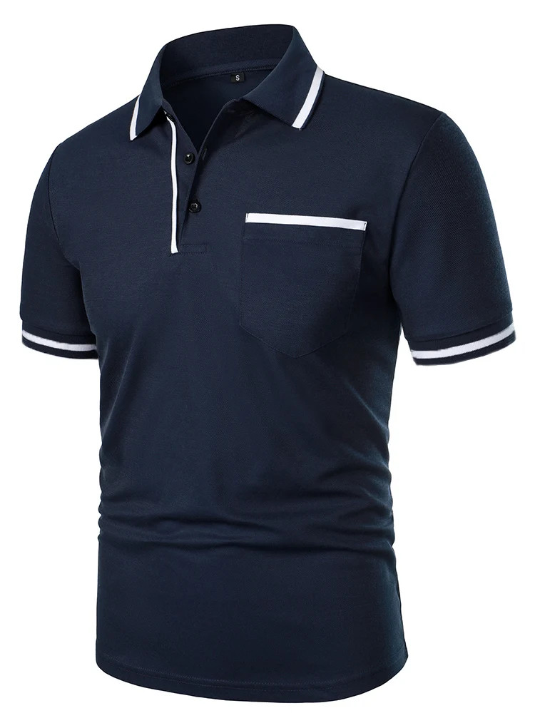 Camiseta Con Cuello Levantado Cremallera Para Hombre Camisa De Manga Corta Men gallery