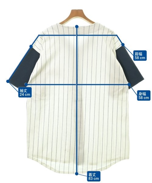 Other T-shirts/Cut & Sewns WhitexNavy(Stripe Pattern) XL 2200622959917 gallery