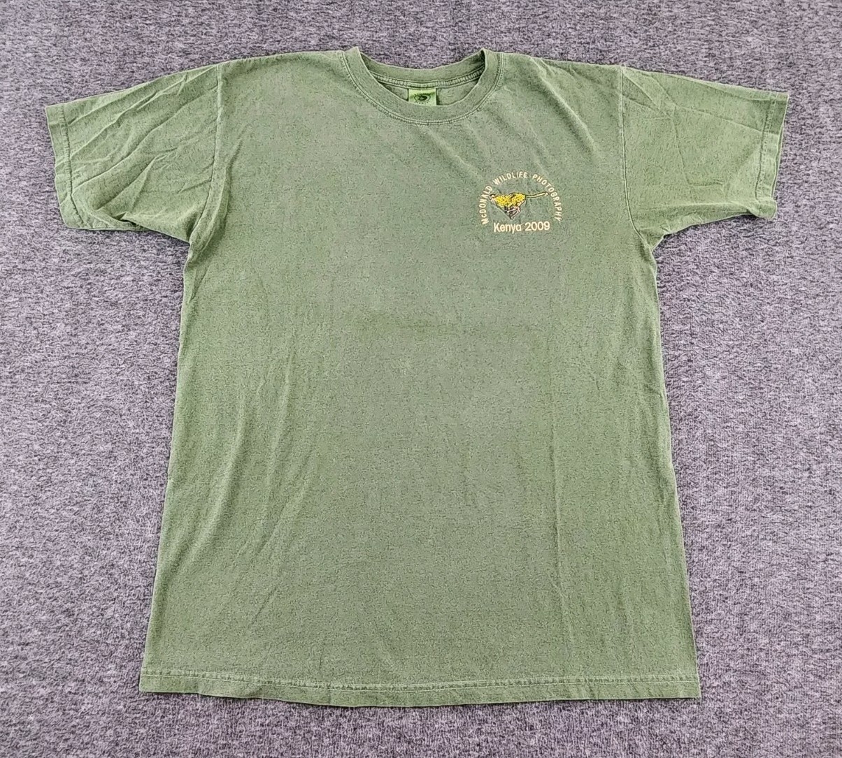 McDonald Wildlife Shirt Mens Medium Cheetah Kenya Photography 2009 Cat Adult A31 gallery