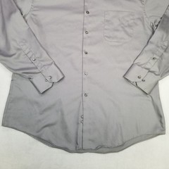 Geoffrey Beene Fitted Long Sleeve Button Down Dress Shirt Men’s 18 34/35 Grey