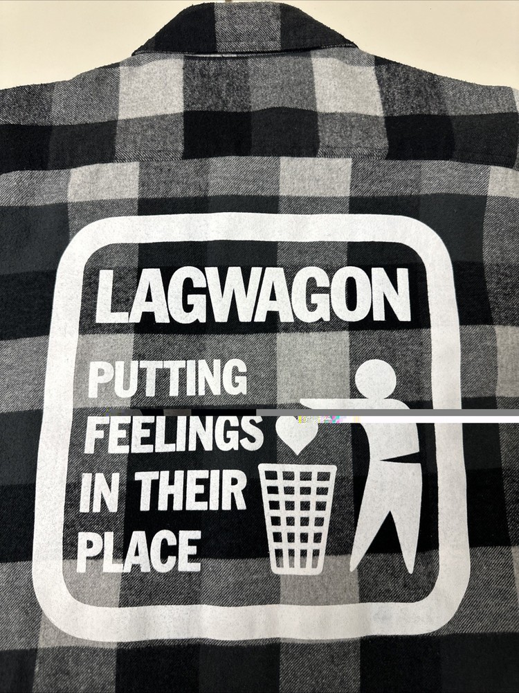 Lagwagon Shirt Burnside Flannel Size XL Sold Out Putting Music In Its Place Cape