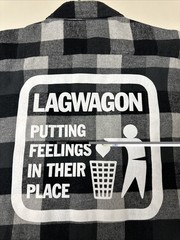 Lagwagon Shirt Burnside Flannel Size XL Sold Out Putting Music In Its Place Cape