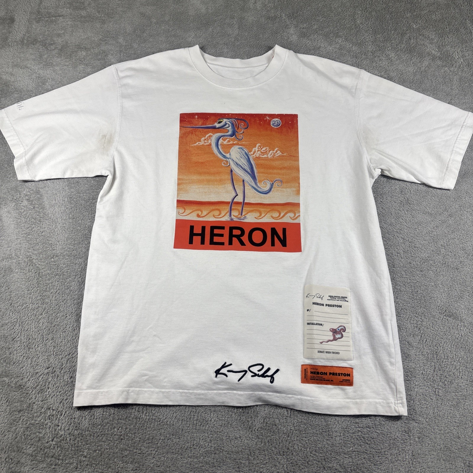 Heron Preston White T-Shirt Heron Preston Creative, INC Size Small